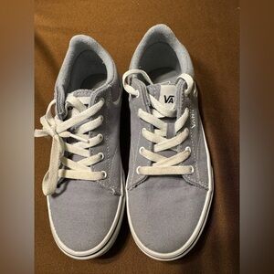 NWOT Youth Size 3 Gray Vans Off the Wall Sneakers .. Fast Shipping!